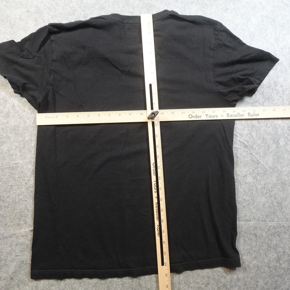 Polo Ralph Lauren Shirt Mens Medium Black Classic Fit Short Sleeve Tee VNeck‎